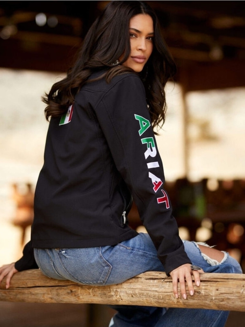 Ariat Black Softshell Mexico Jacket